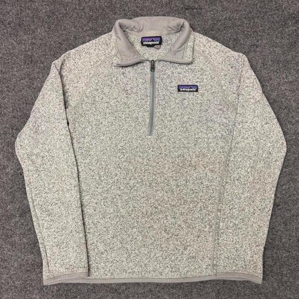 Patagonia Better Sweater 1/4 Zip Fleece Pullover Gray Heathered Womens Small